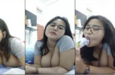Acha Tobrut shows off her milk-sucking belly